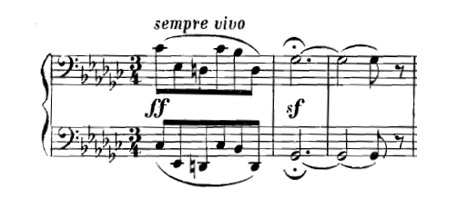 Extracto de partitura de 'Gnomus'